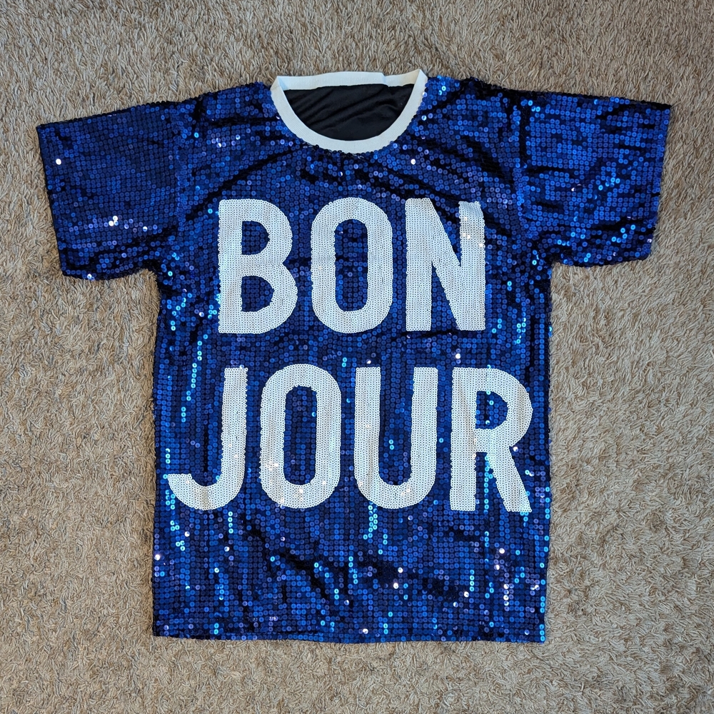 Blue Sequin Shirt